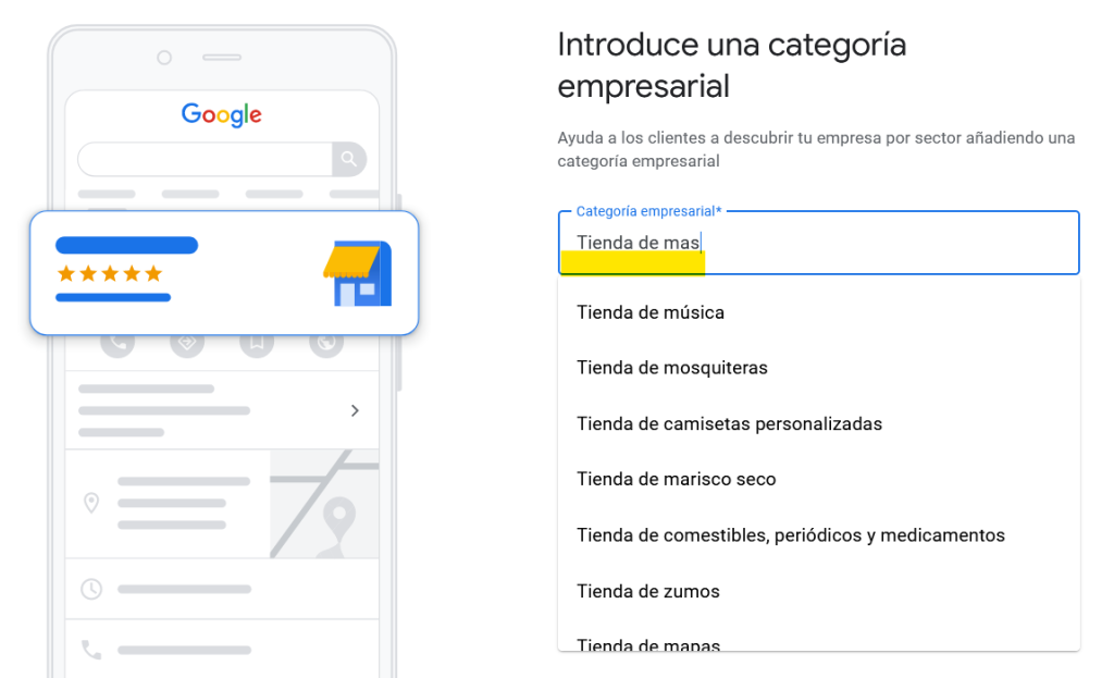 Cómo poner su negocio en Google Maps. Guía paso a paso google maps,google mi negocio,como agregar mi negocio a google maps,como poner mi negocio en google maps,mi negocio en google maps Autocompletar-la-categoria-de-Google-mi-negocio