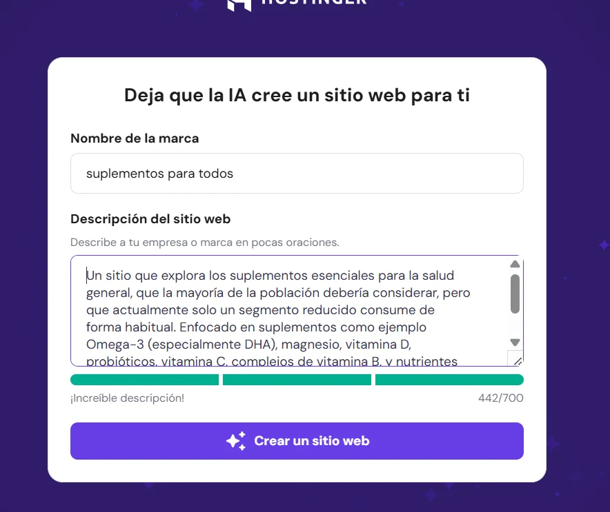 COMO CREAR UNA PAGINA WEB FACIL Y POTENTE. 2025 pagina web fácil,como crear una página web facil,crear sitio web fácil,pagina web,como hacer una página en la web Prompt para la IA de Hostinguer para crear un sitio web