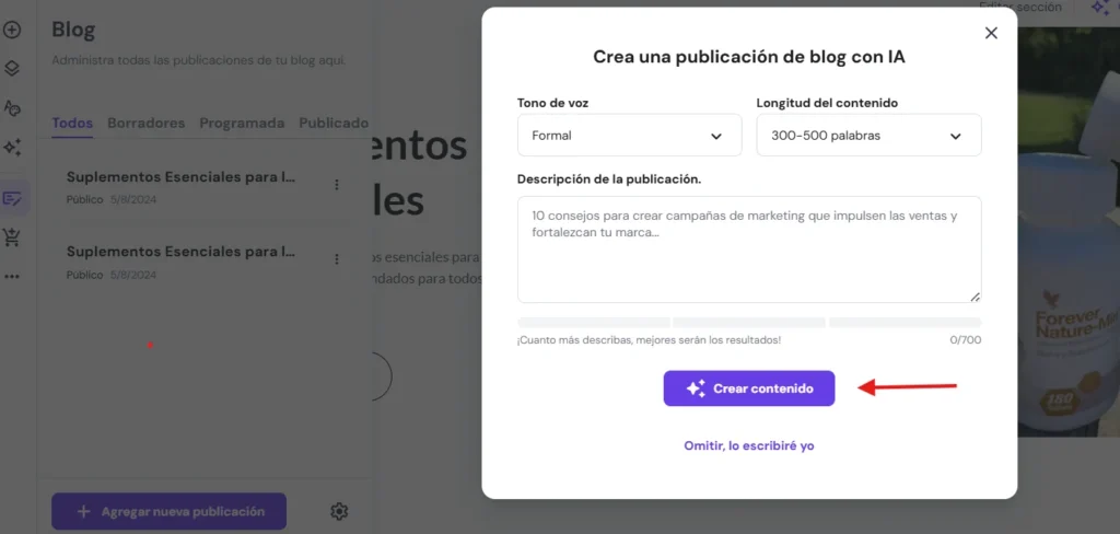 COMO CREAR UNA PAGINA WEB FACIL Y POTENTE. 2025 pagina web fácil,como crear una página web facil,crear sitio web fácil,pagina web,como hacer una página en la web Descripción del prompt para la creación de contenido asistido con IA