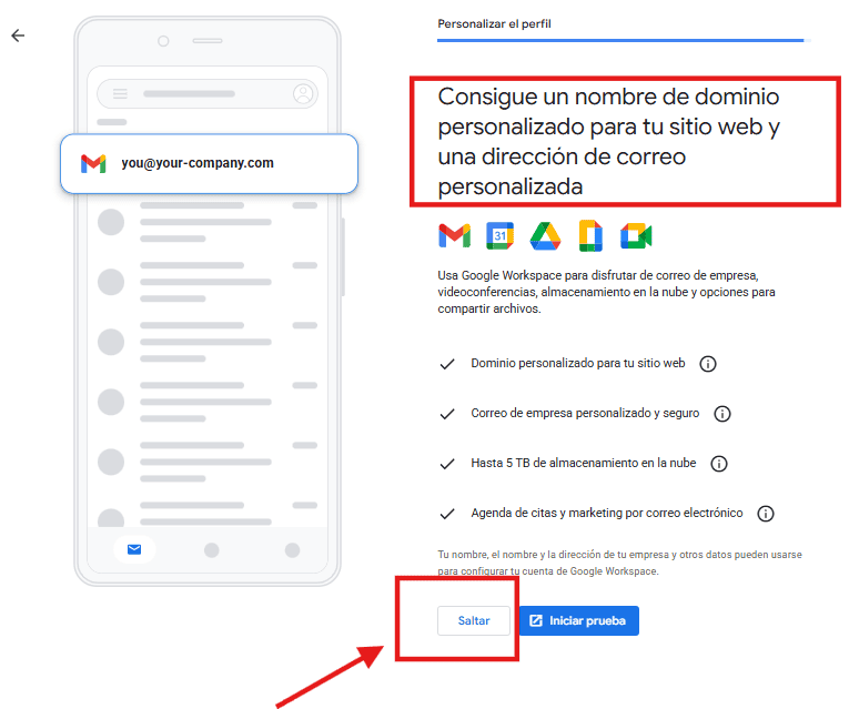 Perfil de Negocio creado y pendiente de verificación