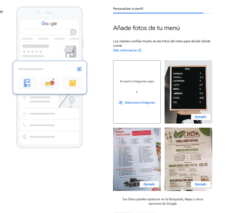 Subir fotos del negocio al Perfil de Negocio de Google