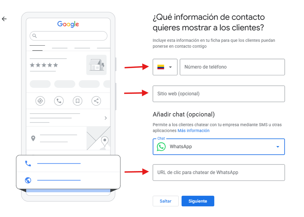 informacion de contacto